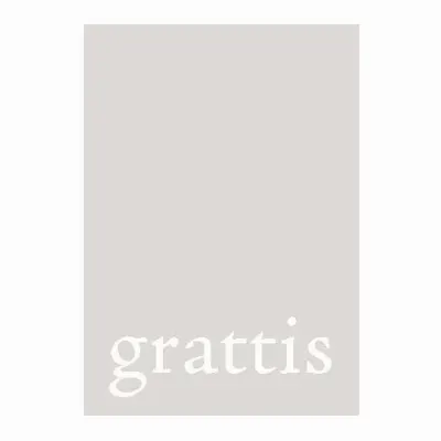 Pyttekort, grattis på grå