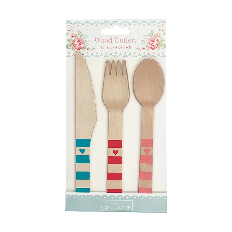 Wood cutlery Abelone 12 ass.