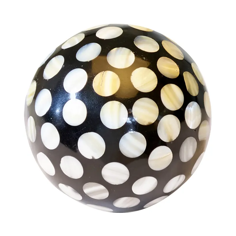 Decoration ball white Dots in black, Small
