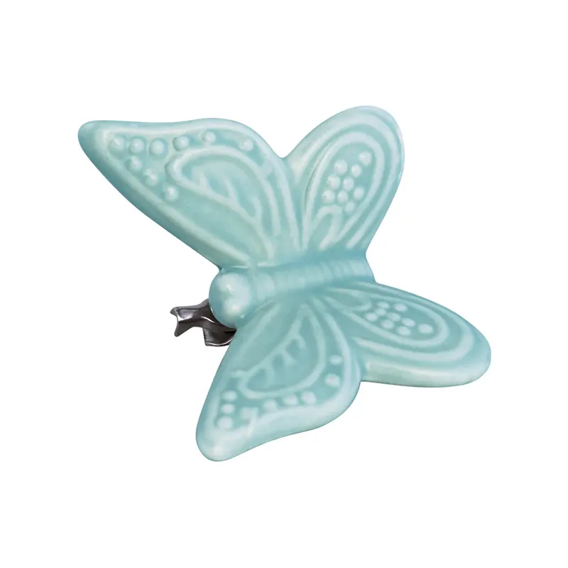 Butterfly ornament, Pale green w/clip