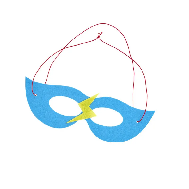 Felt masks in kids super hero theme
