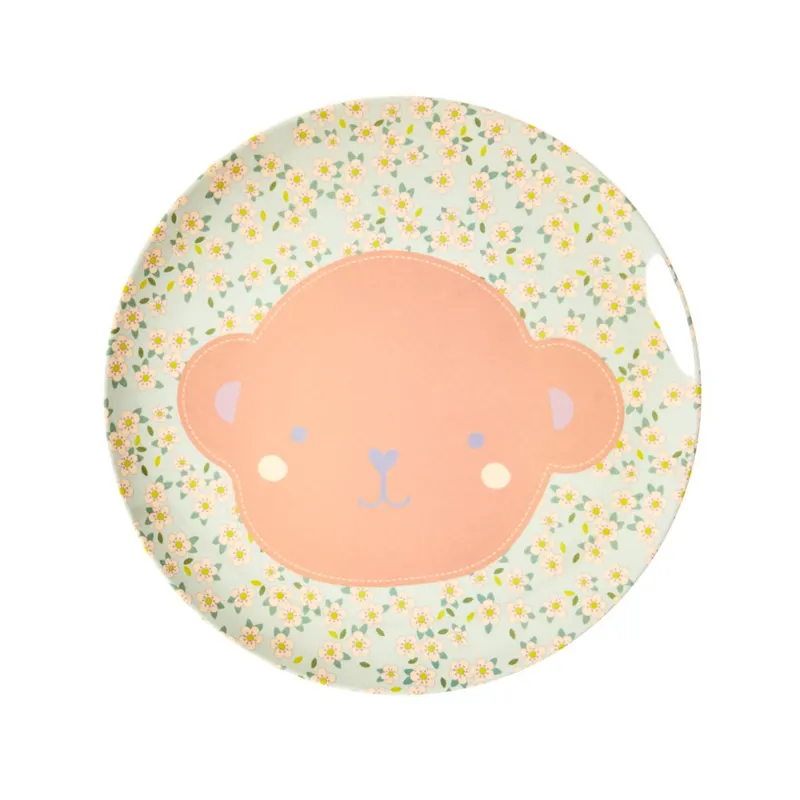 Melamine kids lunch plate with Animal print