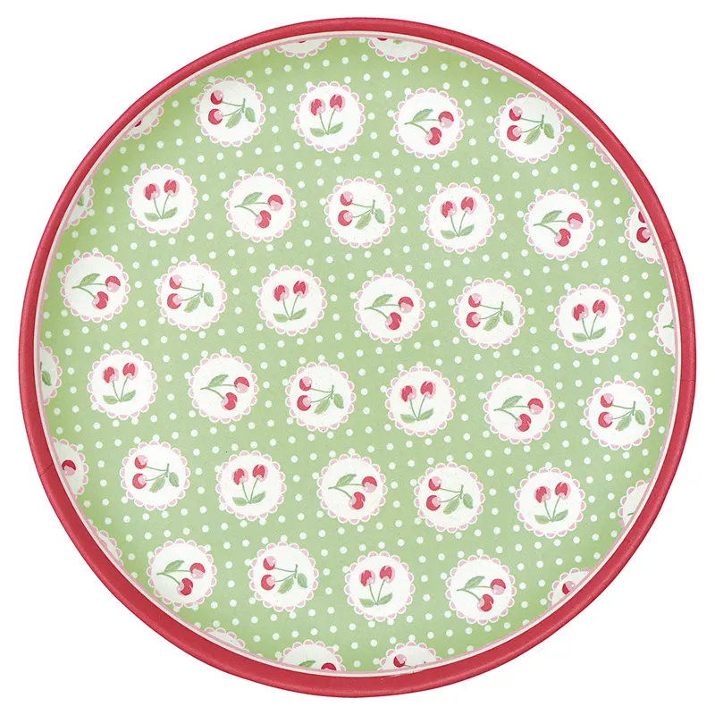 Plate Cherry berry, Pale green