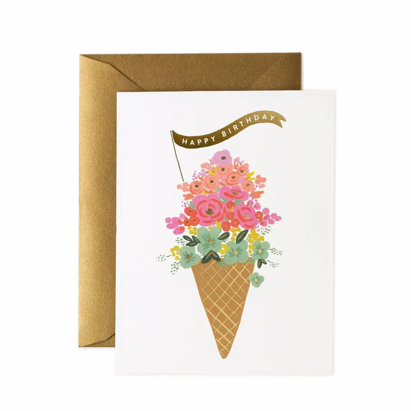Kort med kuvert, Ice Cream Birthday Card