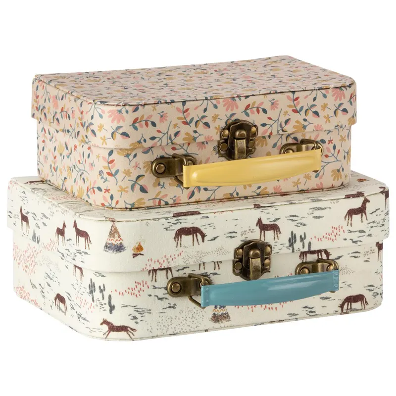 Suitcase w. fabric - 2 pcs.