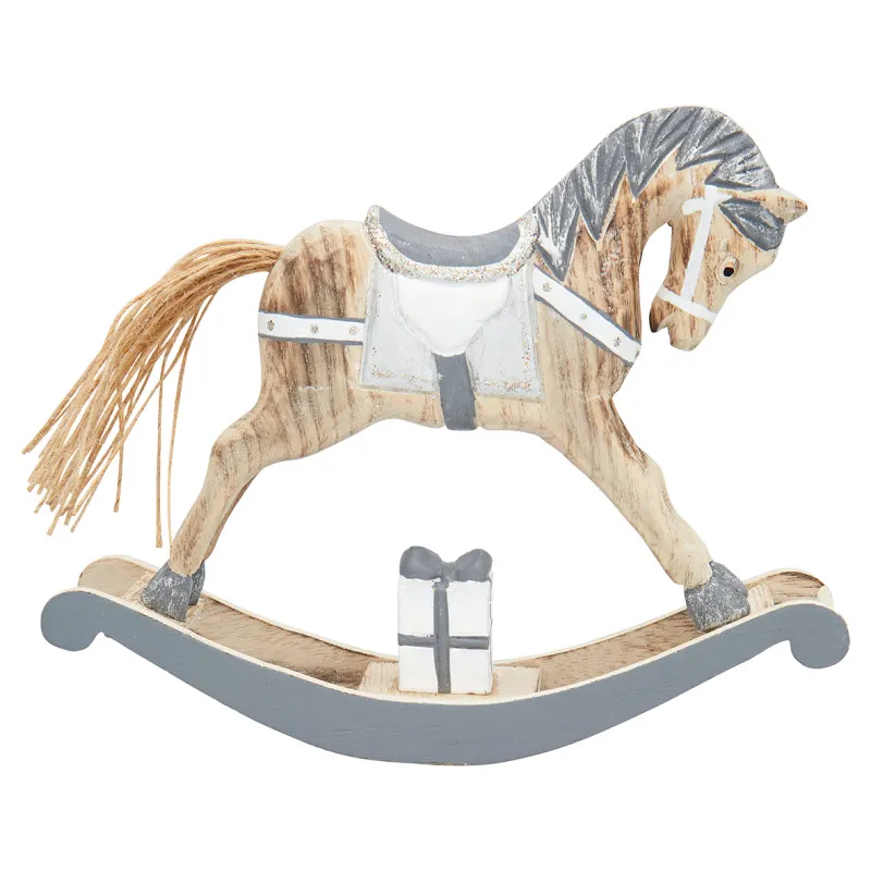 Decoration rocking horse, Grey