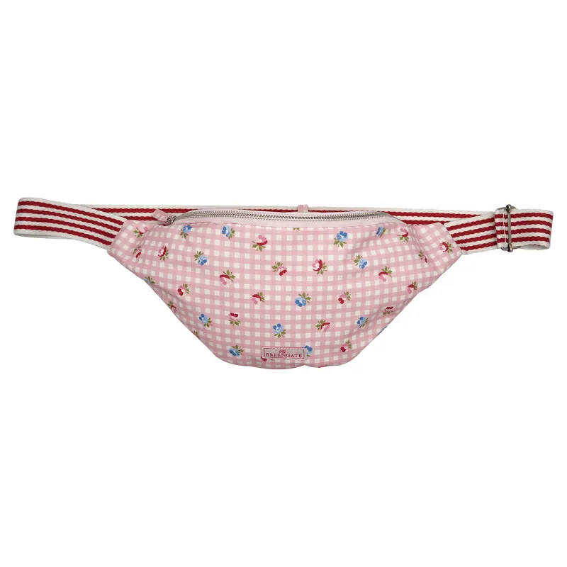 Midjeväska Viola check, Pale pink