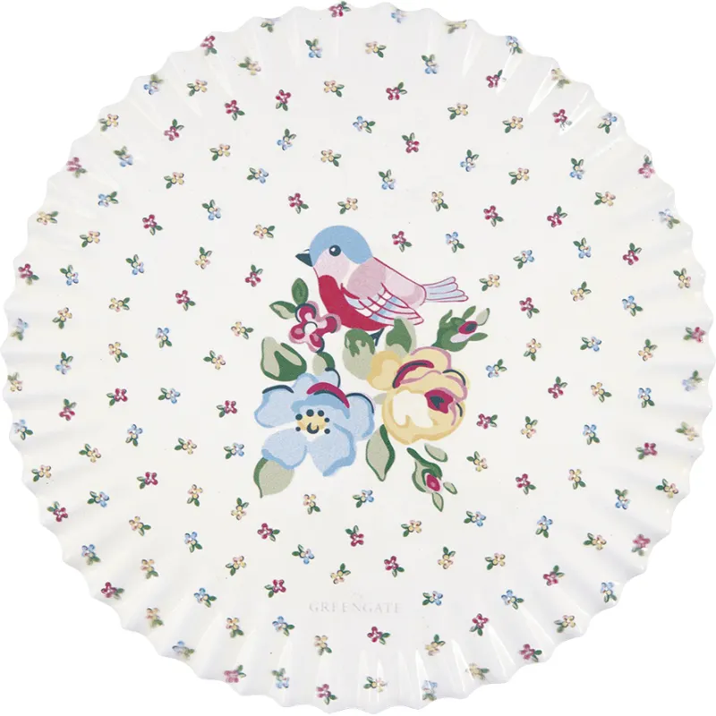 Coaster round Ellie, White