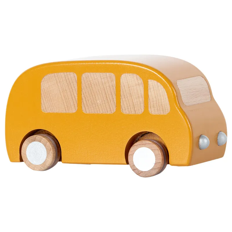 Wooden bus - Yellow