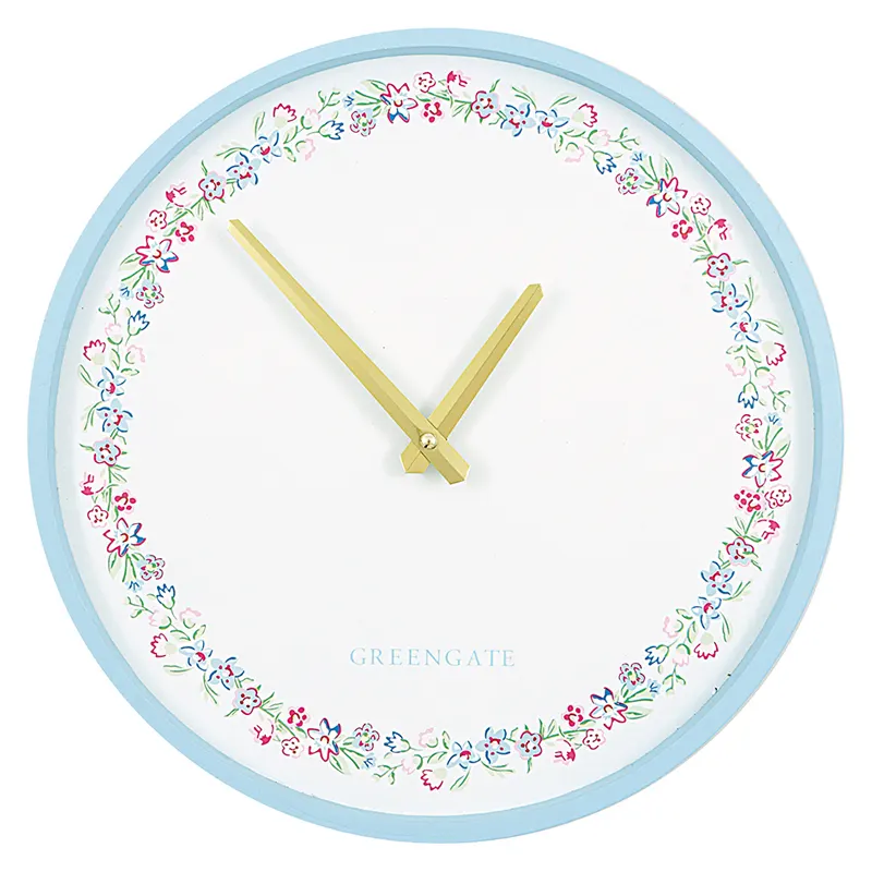 Wall clock Ailis, Pale blue