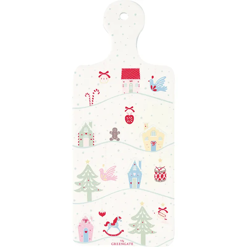 Coaster board Laura christmas, White