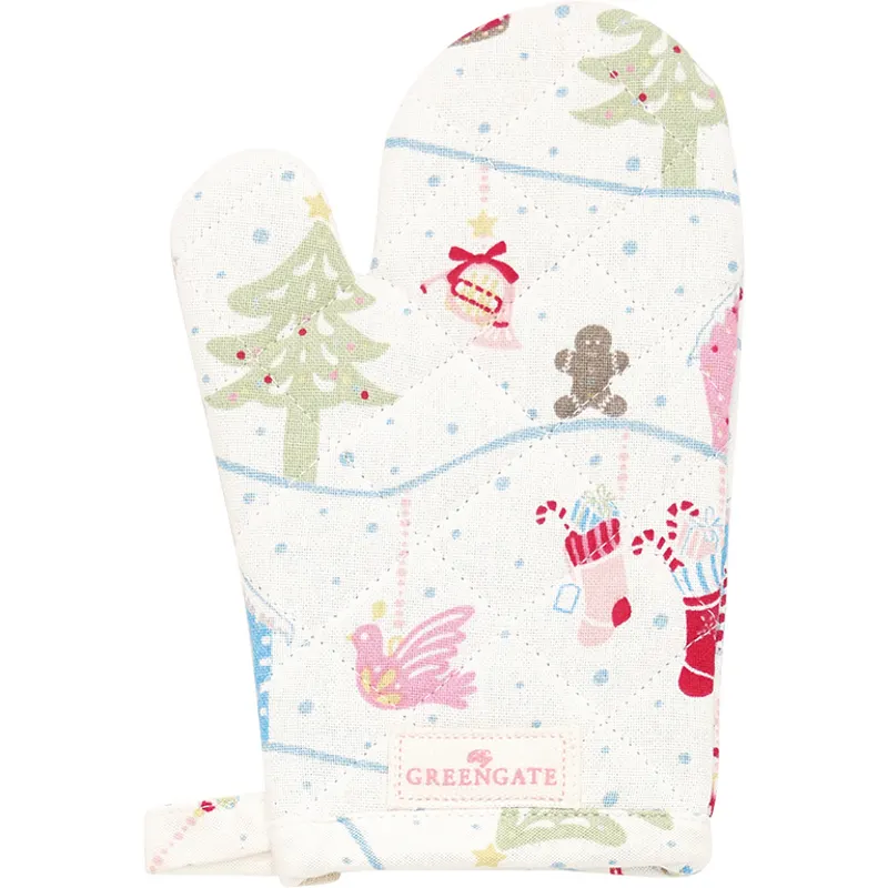 Grillvante till barn Laura christmas, White