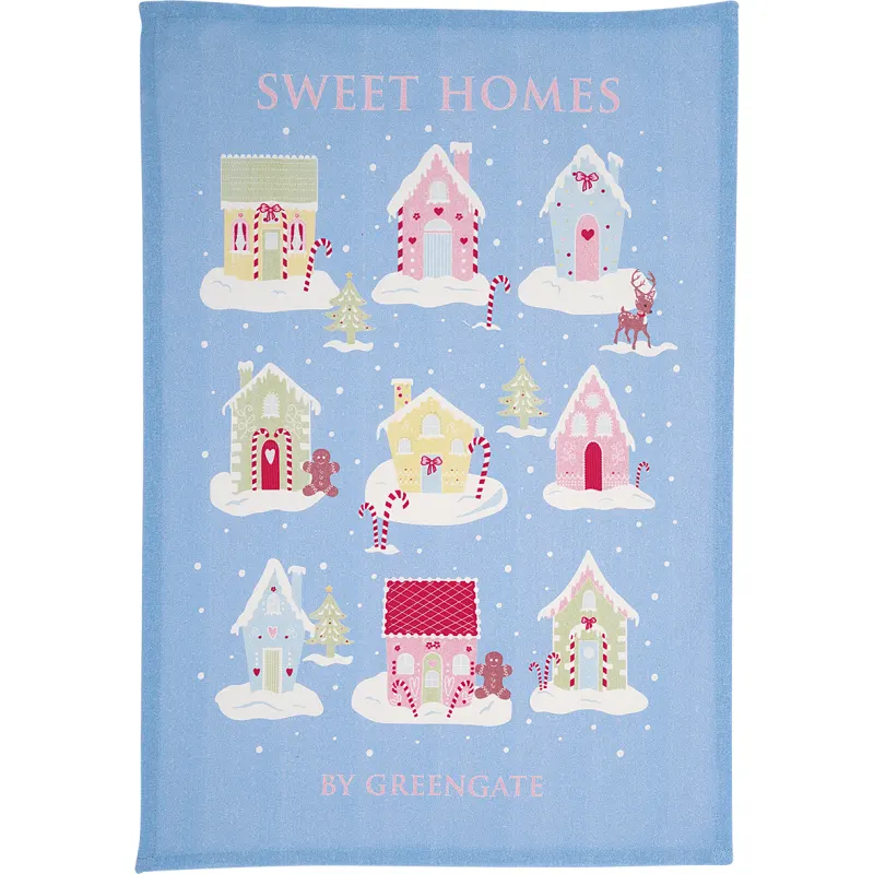 Kökshandduk Laura homes, Dusty blue piece printed