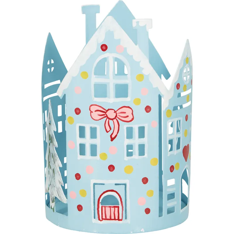 Lantern round house Laura, Pale blue