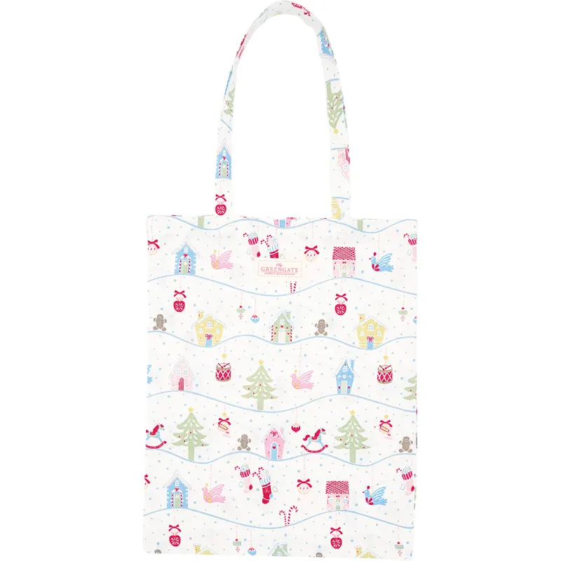 Bag cotton Laura christmas, White