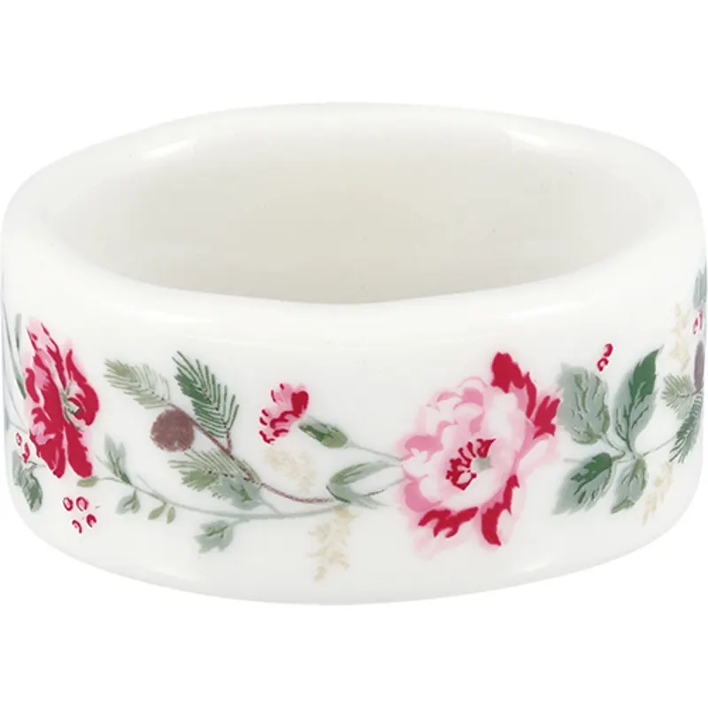 Napkin ring Leonora, White set of 6