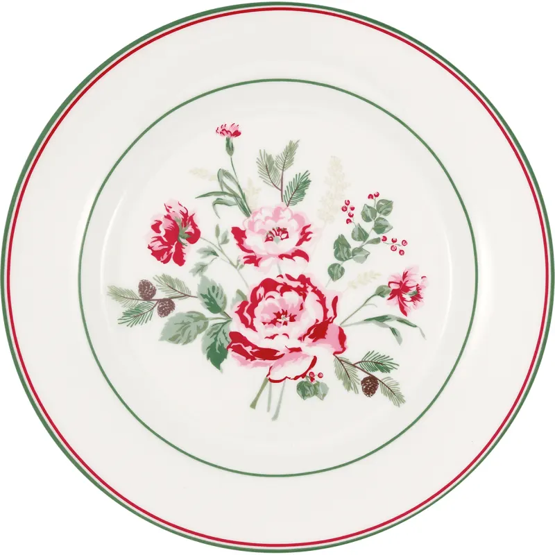 Assiett Leonora bouquet, White