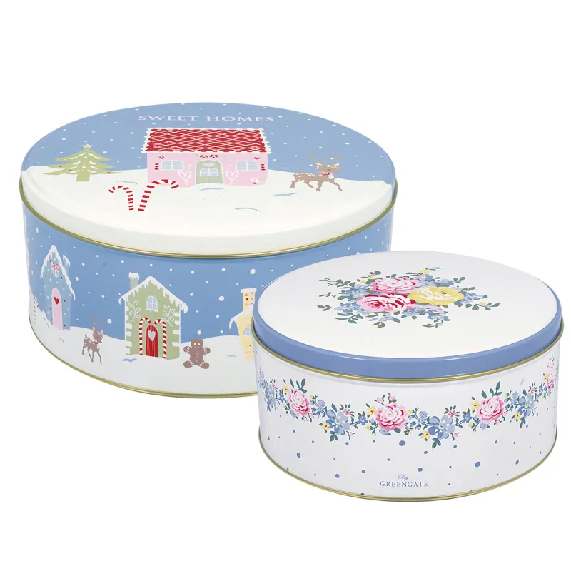 Set med 2 burkar Laura homes, Dusty blue