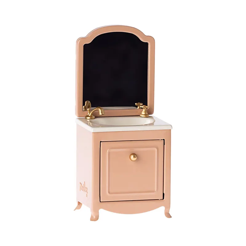 Sink dresser with mirror, Dark powder - Mouse