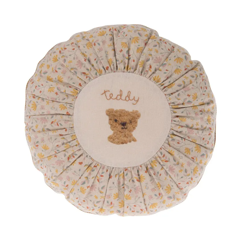 Cushion Round small - Teddy, flower