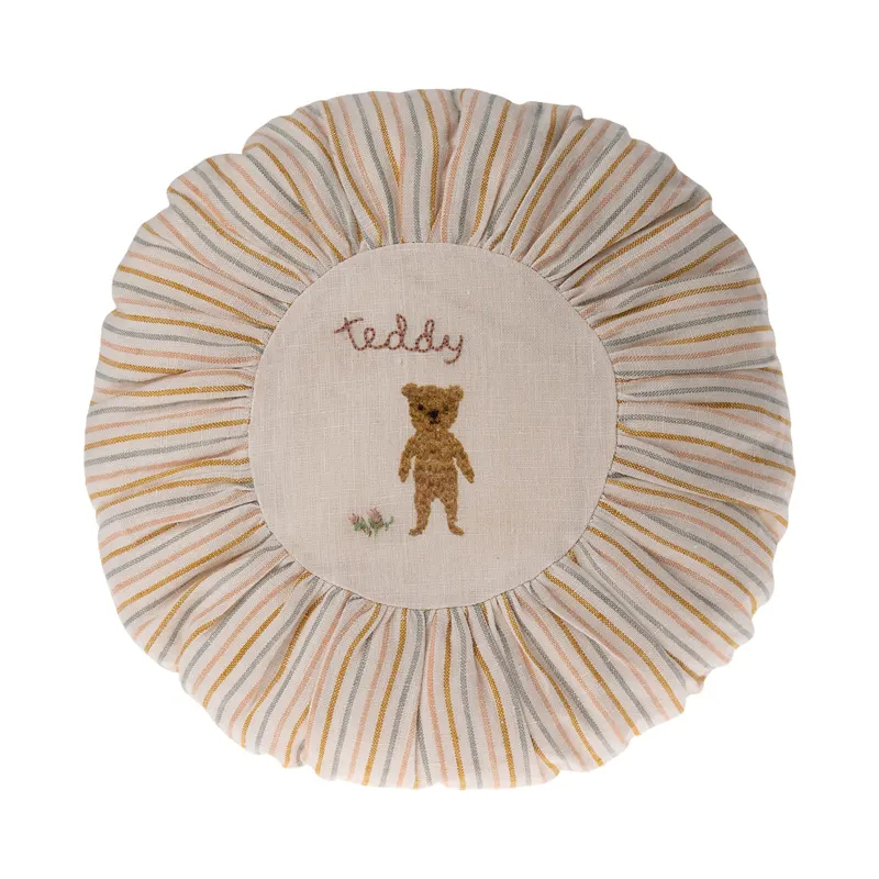Cushion, Round small - Teddy, striped