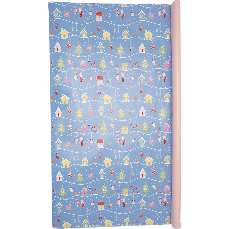 Wrapping paper Laura christmas, Dusty blue