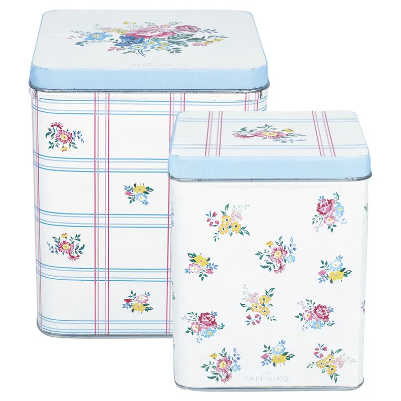 Set med 2 burkar Gaby, White