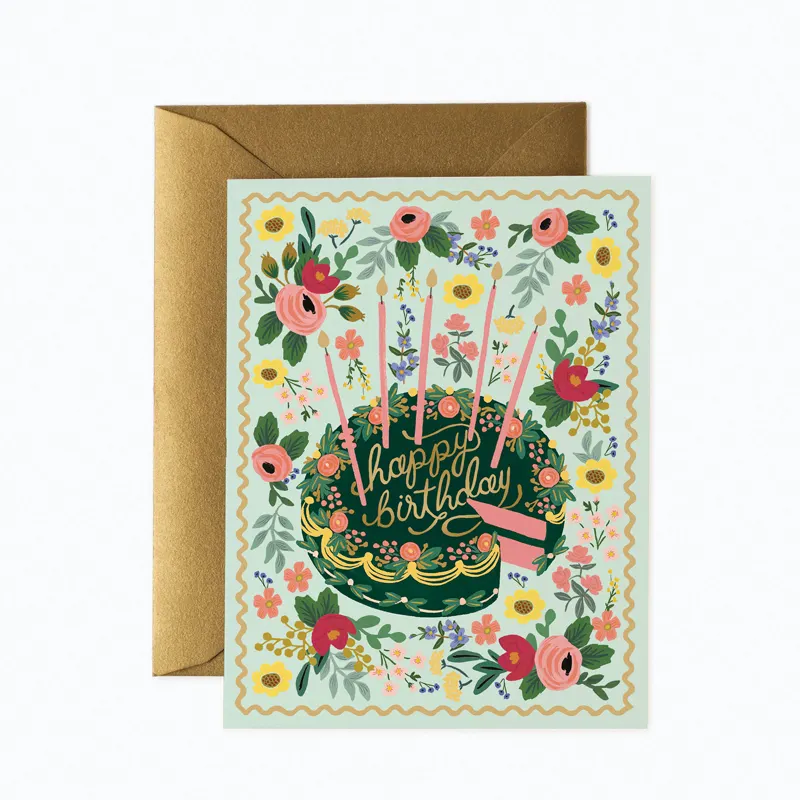 Kort med kuvert, Floral Cake