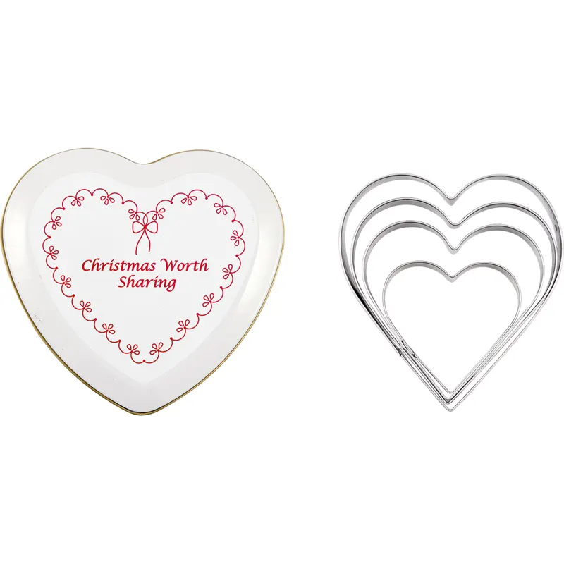 Heart cookie cutter box Layla heart, White