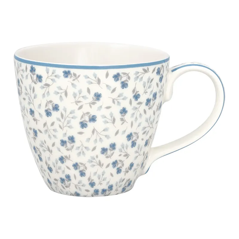 Mugg Florali, White