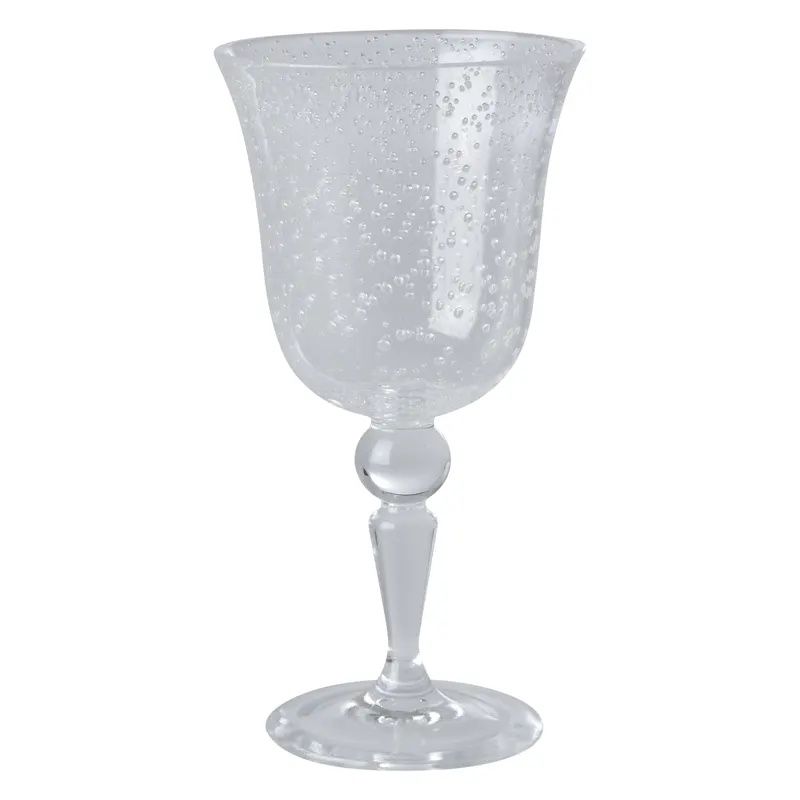 Acrylic Wine Glass in Bubble Design, Clear