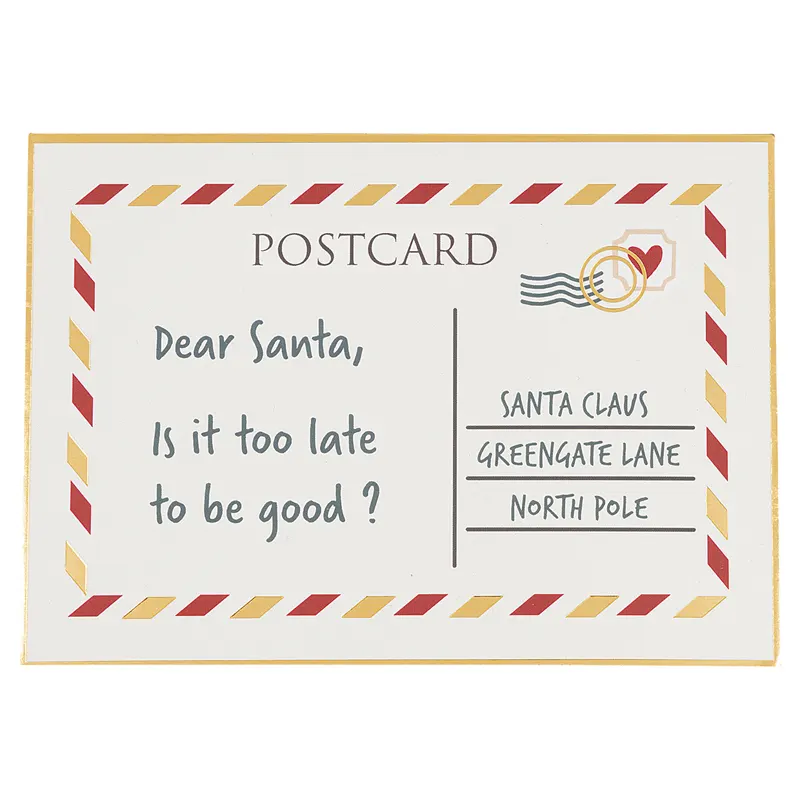 Card and envelope Xmas letter, White medium