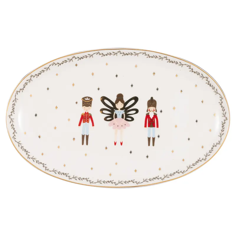 Ovalt serveringsfat Cindarella, White small