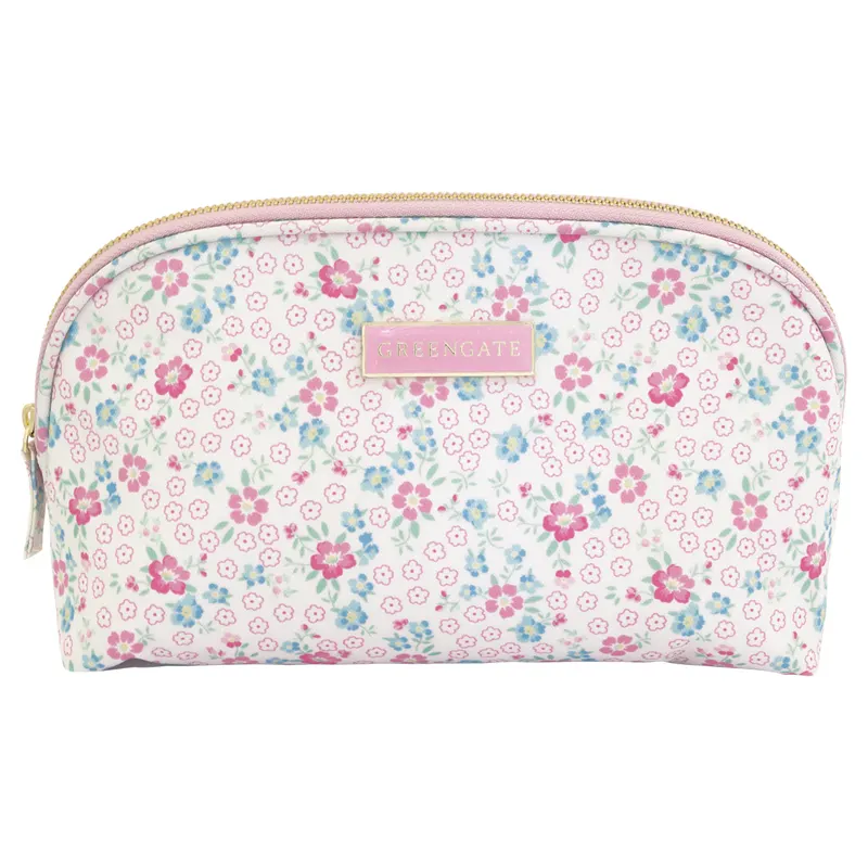 Cosmetic bag half moon Allyna, White large