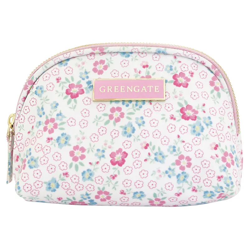 Cosmetic bag half moon Allyna, White small
