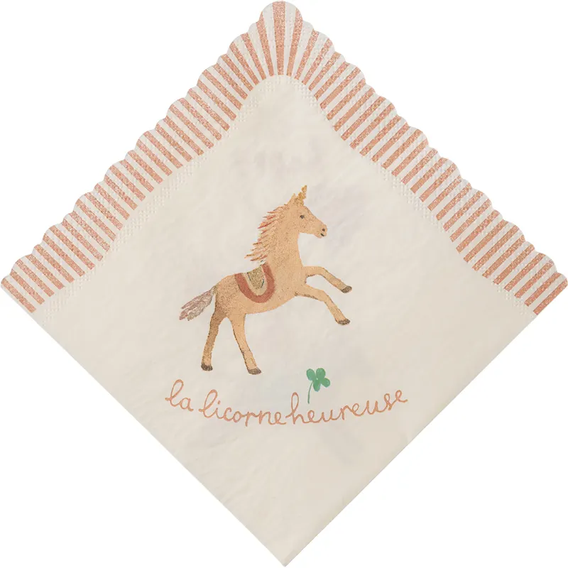Napkin, Happy birthday - Unicorn