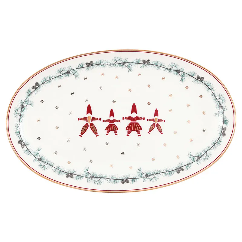 Ovalt serveringsfat Juana, White Small