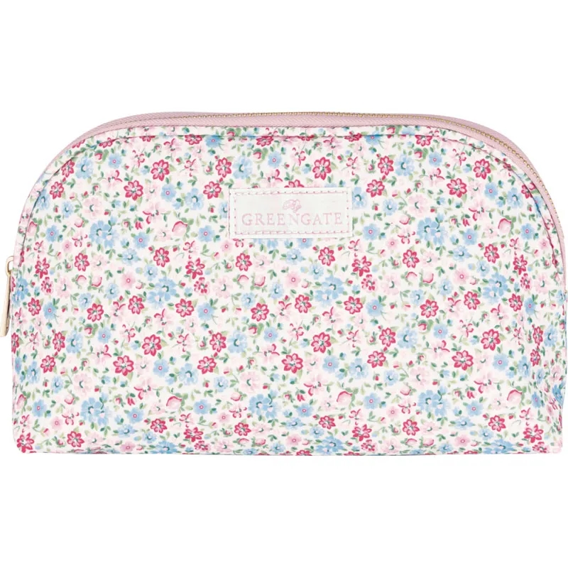 Cosmetic bag half moon Louisa, White large