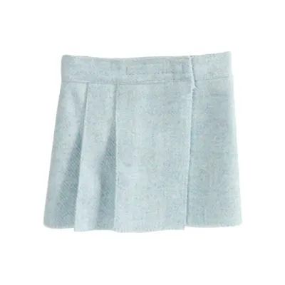 Tweed kjol Blå, Maxi